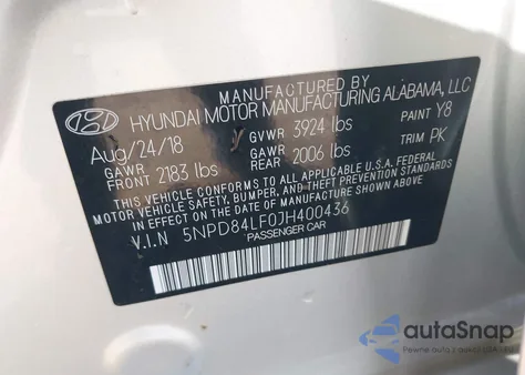 2018 Hyundai Elantra Sel from USA, damaged, VIN 5NPD84LF0JH400436